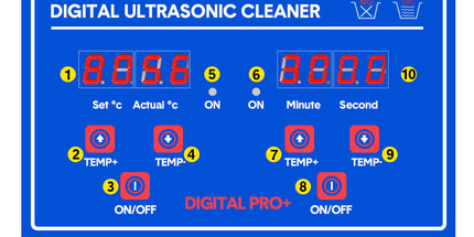 2L Ultrasonic Cleaner Lab-Grade Stainless Steel Ultrasonic Cleaning Machine Digital Heating Timer and Basket for Home and Commercial Jewellery Eyeglass