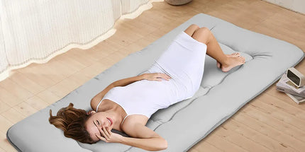 Foldable Floor Mattress Roll Up Futon Mattress Thicken Memory Foam for Bedroom Guest Room and Travel Portable Japanese Sleeping Tatami Mat 1x2m Grey
