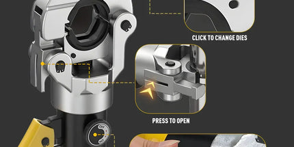 Hydraulic Pipe Crimper Plier Set Tube Plumbing Tool with Crimping Dies for Stainless Steel Pipe