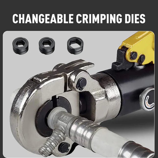 Hydraulic Pipe Crimper Plier Set Tube Plumbing Tool with Crimping Dies for Stainless Steel Pipe