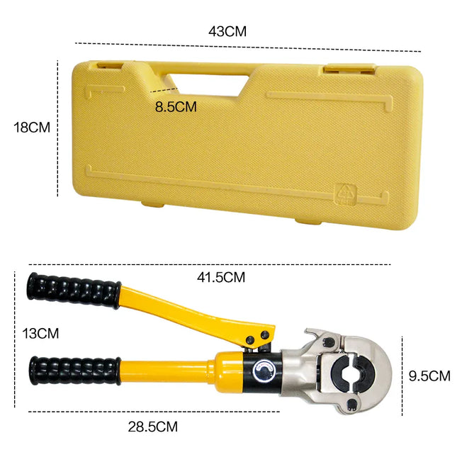 Hydraulic Pipe Crimper Plier Set Tube Plumbing Tool with Crimping Dies for Stainless Steel Pipe