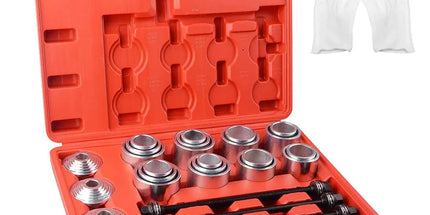 30 PCS Pull and Press Sleeve Kit 45# Steel Removal Installation Bushes Bearings Tool Kit Bush Removal Insertion Works on Most Cars and LCV HGV Engines