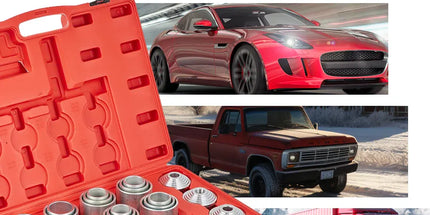 30 PCS Pull and Press Sleeve Kit 45# Steel Removal Installation Bushes Bearings Tool Kit Bush Removal Insertion Works on Most Cars and LCV HGV Engines