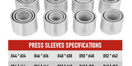 30 PCS Pull and Press Sleeve Kit 45# Steel Removal Installation Bushes Bearings Tool Kit Bush Removal Insertion Works on Most Cars and LCV HGV Engines