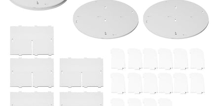 4 Tier Rotating Bookshelf PVC Freestanding Corner Rack Bookcase Multifunctional Spinning 360 Storage Shelf Organizer for Home Office Space-Saving White