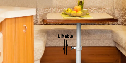 Table Pedestal Telescopic Furniture Leg 46-70cm Height Adjustable Easy Installation Detachable Aluminum Alloy Support for RV Boat Caravan Motorhome