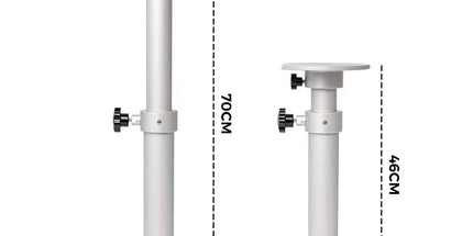 Table Pedestal Telescopic Furniture Leg 46-70cm Height Adjustable Easy Installation Detachable Aluminum Alloy Support for RV Boat Caravan Motorhome