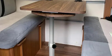 Table Pedestal Telescopic Furniture Leg 46-70cm Height Adjustable Easy Installation Detachable Aluminum Alloy Support for RV Boat Caravan Motorhome