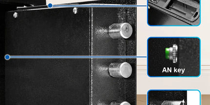 All Steel Safety Box Wall Mountable Fireproof Mini Safe Box Keypad and Key Dual Unlock Methods with Removable Shelf for Home Office Hotel Money Safe