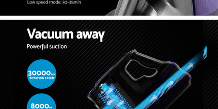 Devanti Stick Vacuum Cleaner Bagless Cordless 150W Purple