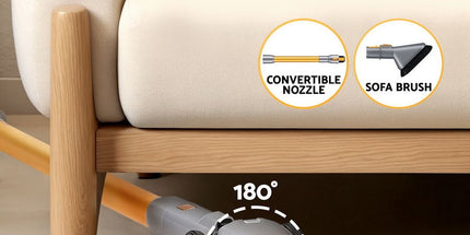 Devanti 300W Stick Vacuum Cleaner Cordless Self-Standing Golden