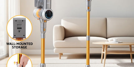 Devanti 300W Stick Vacuum Cleaner Cordless Self-Standing Golden