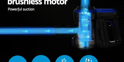 Devanti Stick Vacuum Cleaner Brushless Cordless 250W Blue