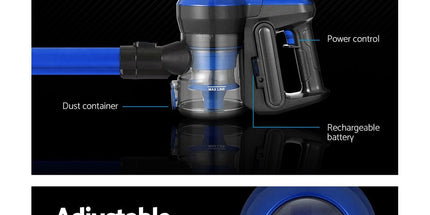Devanti Stick Vacuum Cleaner Brushless Cordless 250W Blue