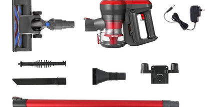 Devanti Stick Vacuum Cleaner Brushless Cordless 250W Red