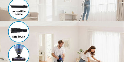Devanti Stick Vacuum Cleaner Brushless Cordless 350W Blue