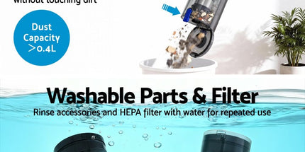 Devanti Stick Vacuum Cleaner Brushless Cordless 350W Blue
