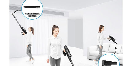 Devanti Stick Vacuum Cleaner Brushless Cordless 350W Grey