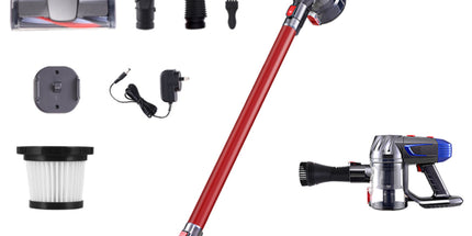Devanti Stick Vacuum Cleaner Bagless Cordless Red 150W