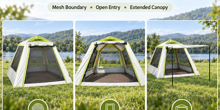 Weisshorn Inflatable Mesh Gazebo Tent, Air-Frame with Extendable Canopy Tyack eCommerce Solutions