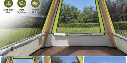 Weisshorn Inflatable Mesh Gazebo Tent, Air-Frame with Extendable Canopy Tyack eCommerce Solutions