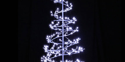 Jingle Jollys Christmas Tree 1.8M 6FT LED Xmas Decoration Cold White Lights