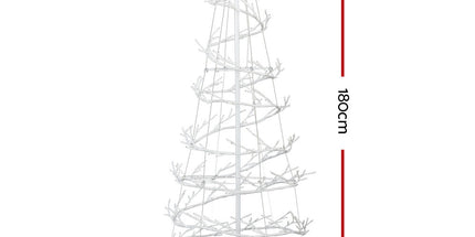 Jingle Jollys Christmas Tree 1.8M 6FT LED Xmas Decoration Cold White Lights