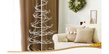 Jingle Jollys Christmas Tree 1.8M 6FT LED Xmas Decoration Cold White Lights