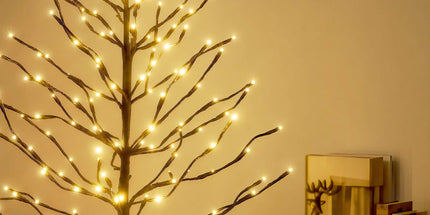 Jingle Jollys 3 Pack LED Christmas Tree Lighted Birch Tree Indoor Outdoor Xmas Decor Warm White