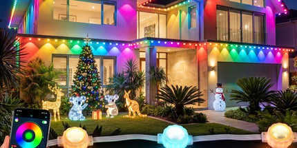 Jingle Jollys 30M Christmas Permanent Outdoor Lights Smart Eaves String App Control Decoration 72LED
