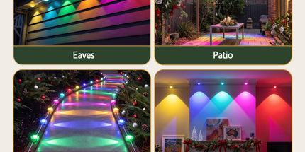 Jingle Jollys 30M Christmas Permanent Outdoor Lights Smart Eaves String App Control Decoration 72LED