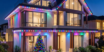 Jingle Jollys 30M Christmas Permanent Outdoor Lights Smart Eaves String App Control Decoration 72LED