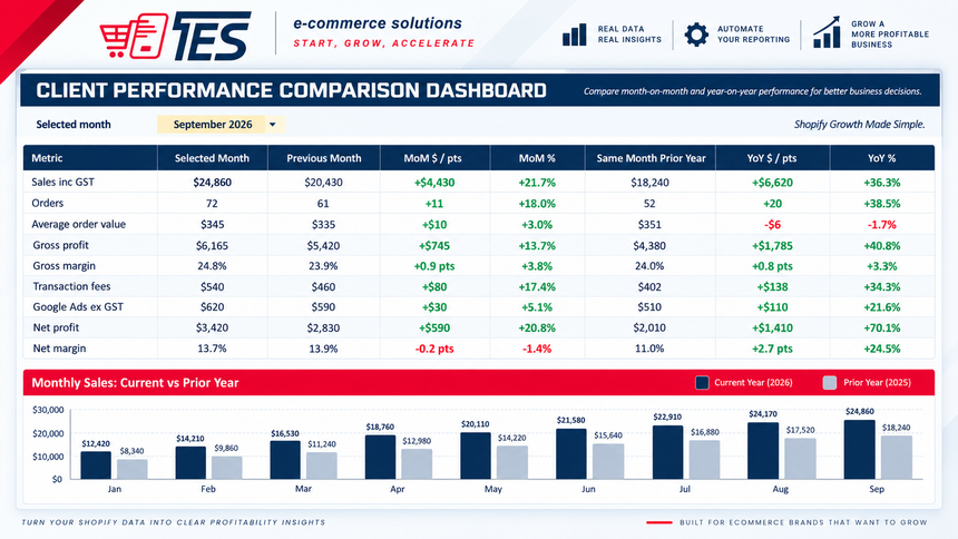 AI Ecommerce Profitability & Intelligence Dashboard