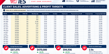 Custom Automated Profitability Dashboard