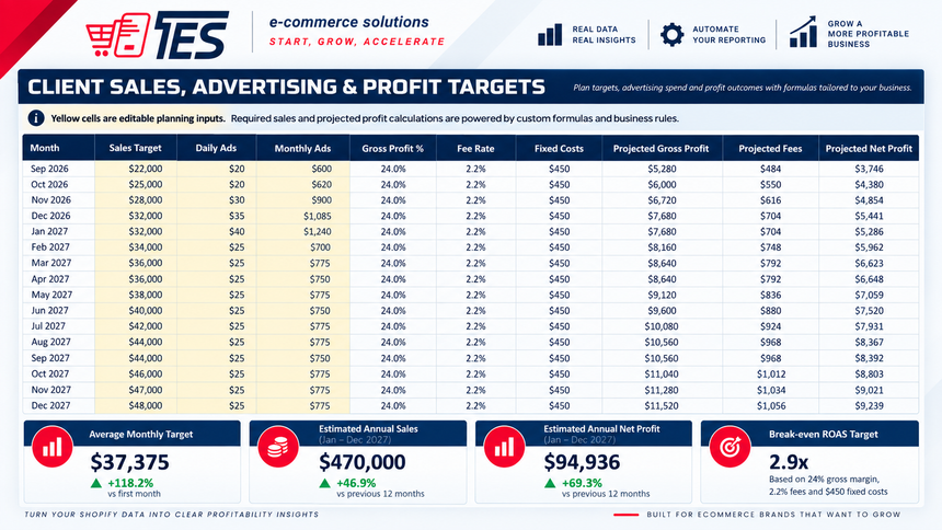 AI Ecommerce Profitability & Intelligence Dashboard
